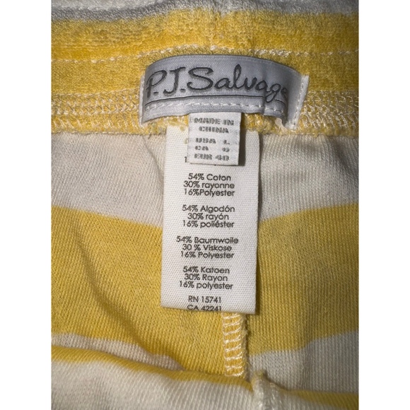 PJ Salvage Paradise Terry Cloth Lounge Set Yellow Stripe Coastal Resort Large - Picture 12 of 15